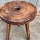 Tabouret de ferme en bois vintage