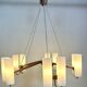 vintage Scandinavian chandelier 10 lights Östen Kristiansson for Luxus 1960s