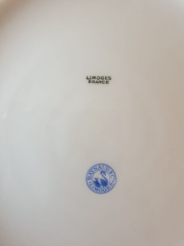 Round dish Raynaud & Cie Limoges porcelain