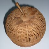 Apple box in vintage wicker