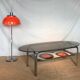Glass coffee table, ceramics 70