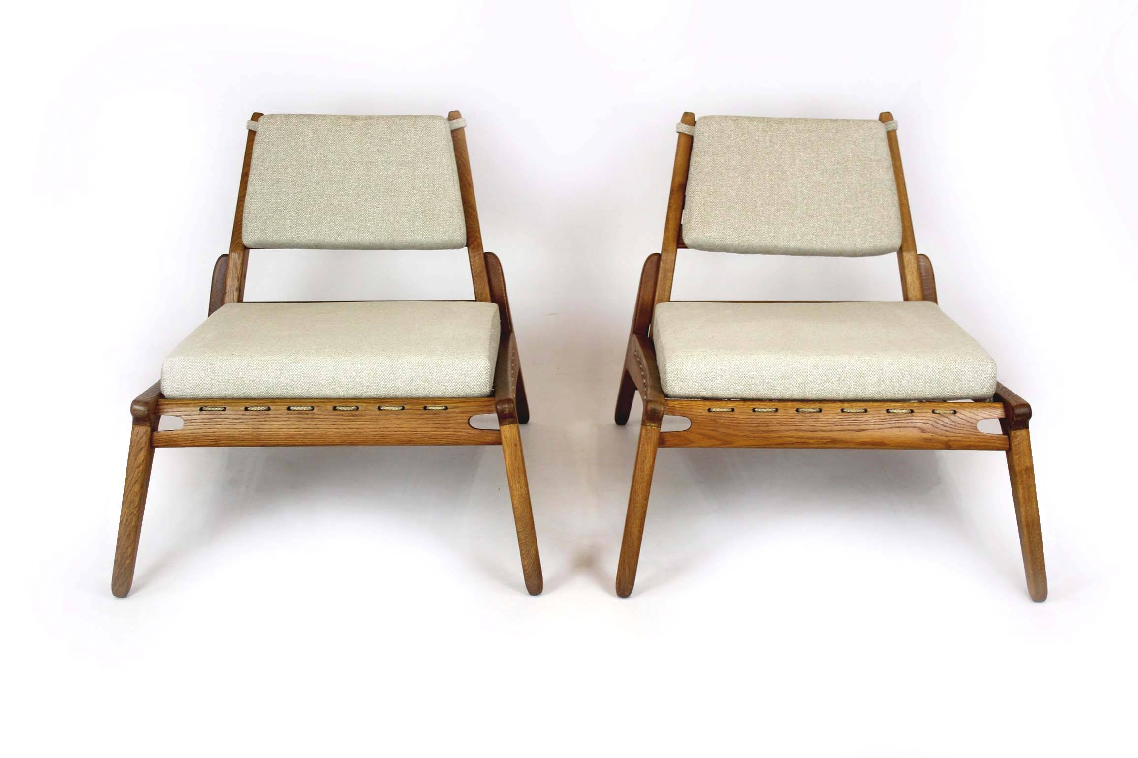 Restored Mid-Century Scandinavian Hunting Chairs by Kristiansson, 1950s