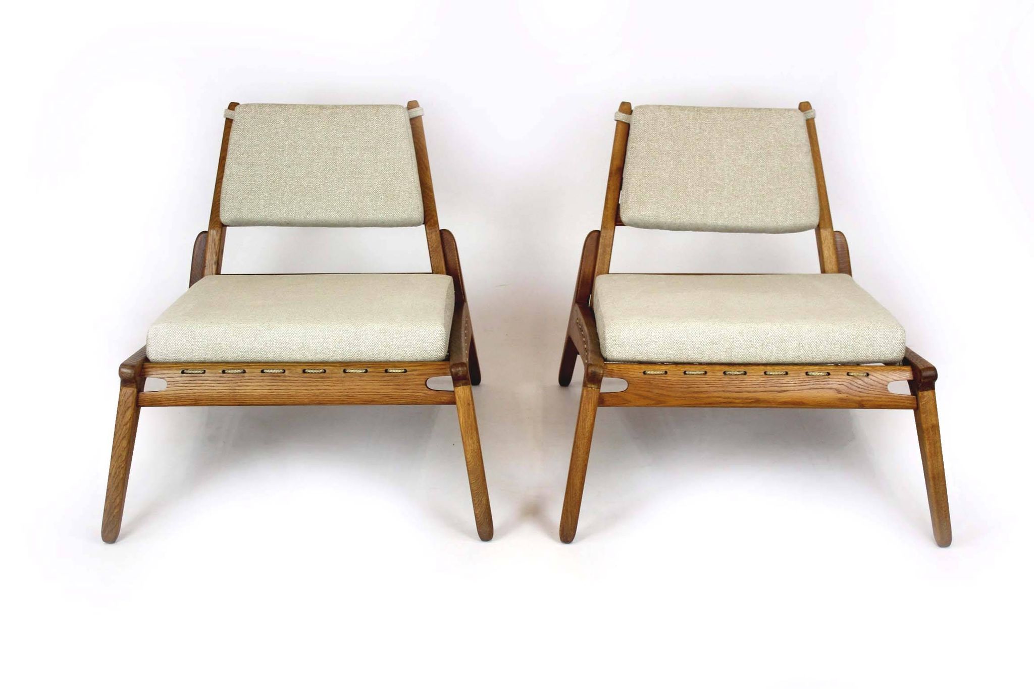 Restored Mid-Century Scandinavian Hunting Chairs by Kristiansson, 1950s