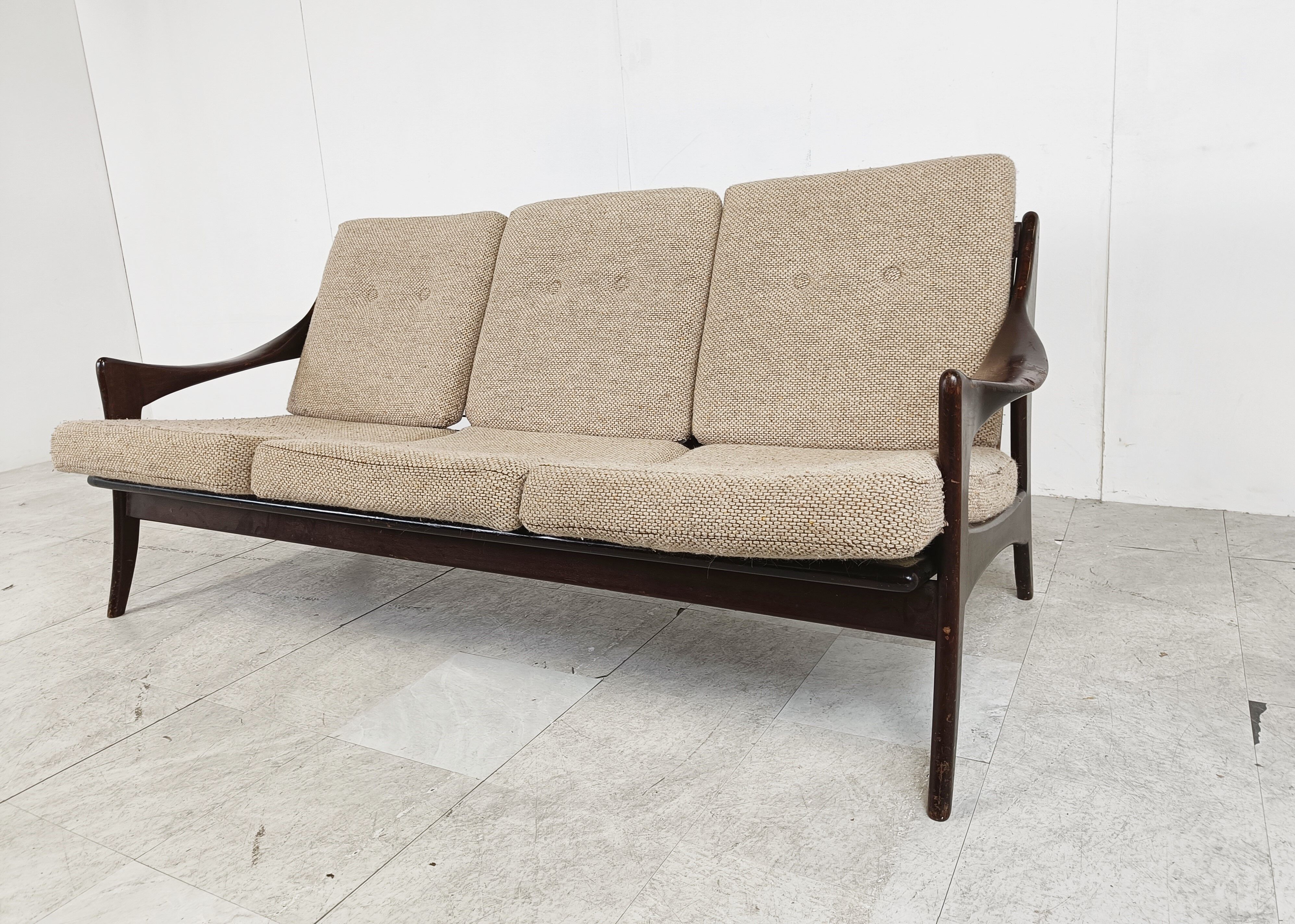 Vintage three seater sofa by de Ster Gelderland 1960s