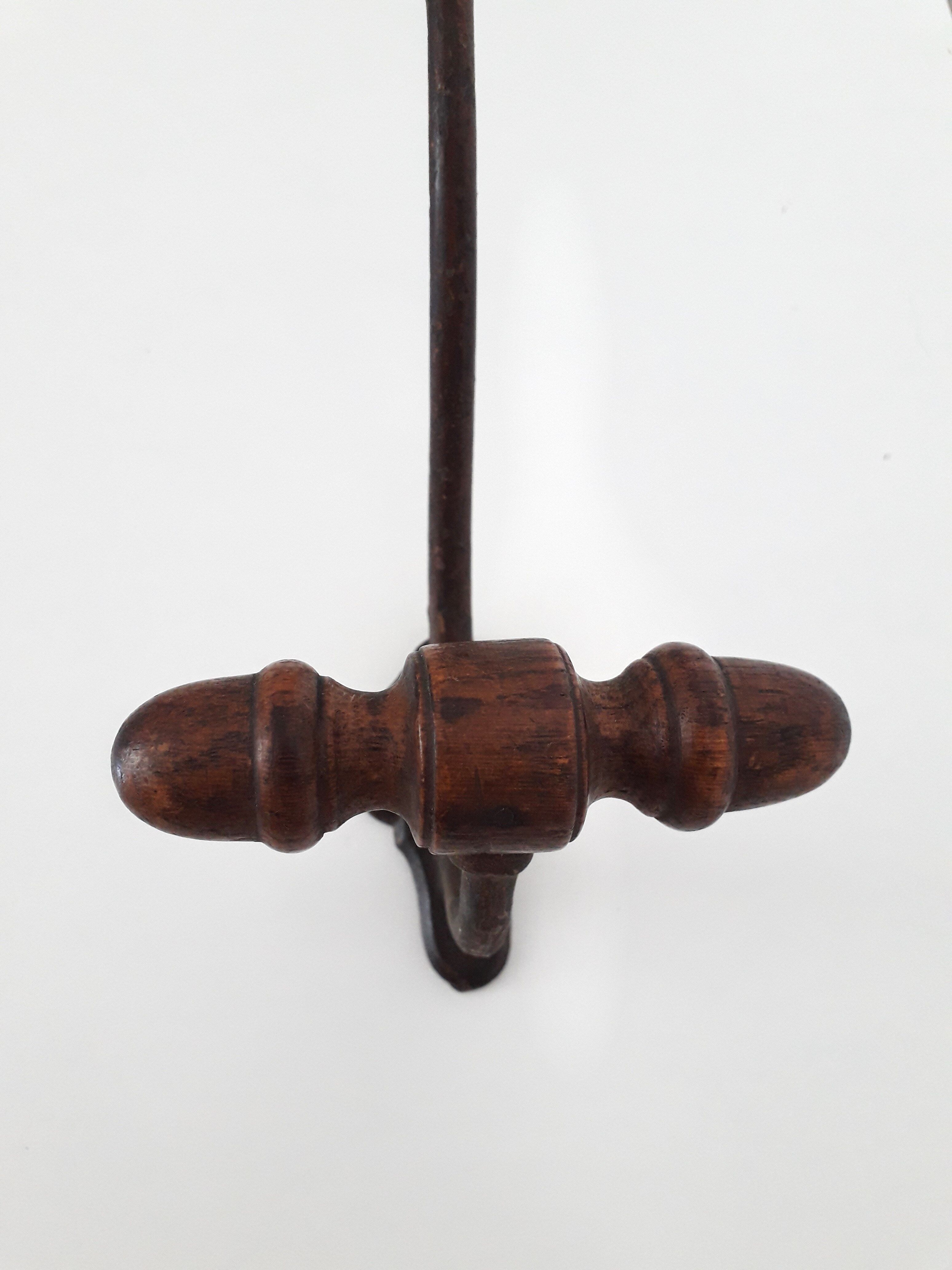 Old wall patère / coat rack - Wood and metal - 1940