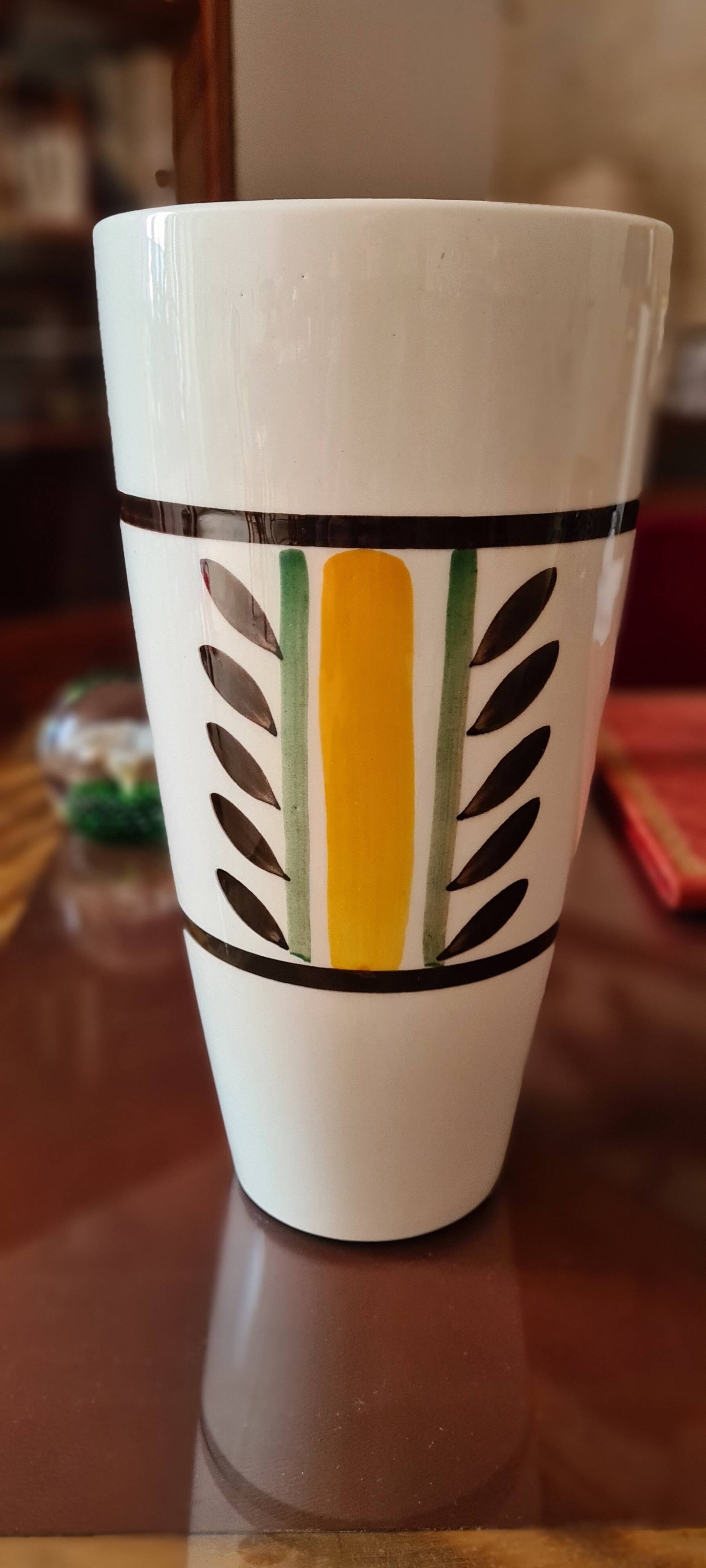 Gien earthenware vase