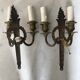 Paire d'appliques en bronze