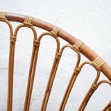 Lit corbeille vintage en rotin 120cm x 190cm