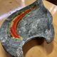 Vintage ceramic coupe plate "fat lava" from the Vallauris workshop, 1960s-70s.
