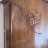 1950s linen wardrobe, shelves, central mirror