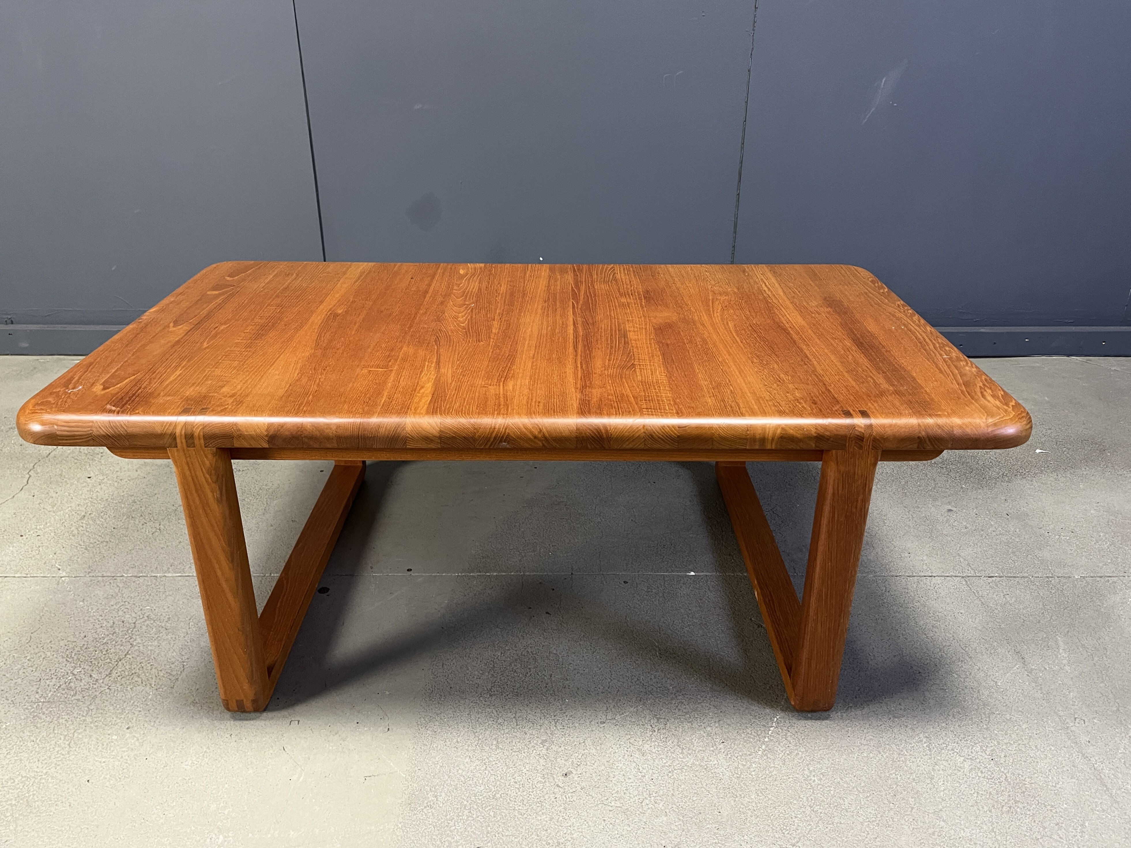 Mid-century solid teak Scandinavian coffee table, 1970s