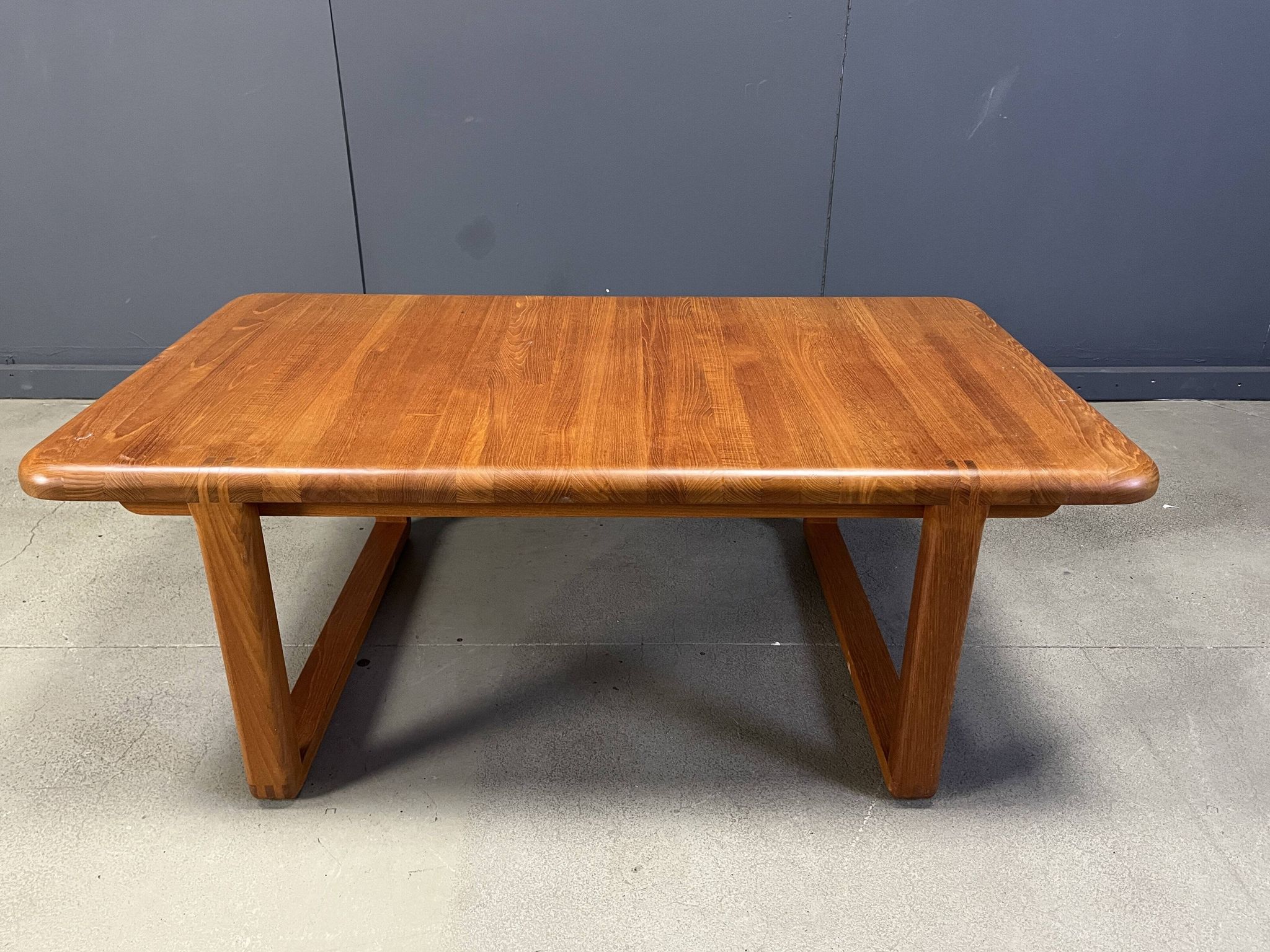 Mid-century solid teak Scandinavian coffee table, 1970s