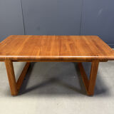 Mid-century solid teak Scandinavian coffee table, 1970s