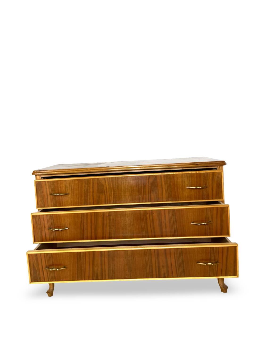 Commode italienne en noyer du milieu du siècle, années 1960.