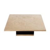 Table basse Georges Mathias en bronze gravé 1970
