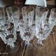 Set of 12 vintage wine glasses in chiseled crystal
