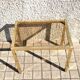 Coffee table in gilded brass and smoked glass vintage design 1960-1970