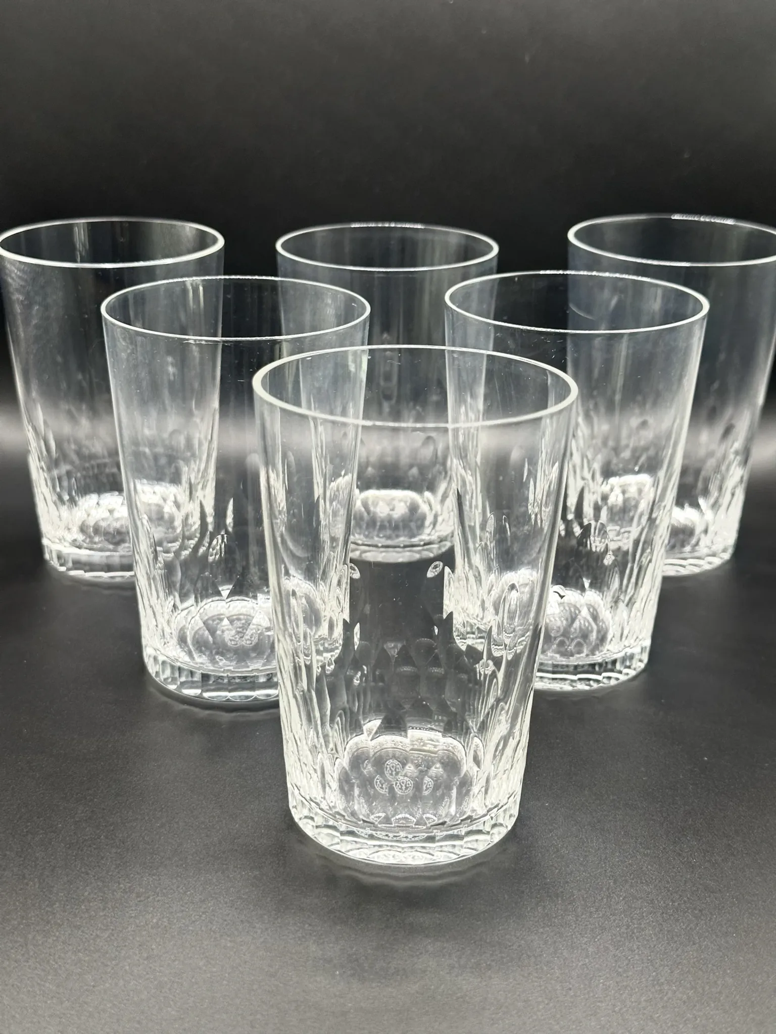 Baccarat - 6 crystal Richelieu goblets