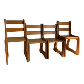 Quartets of Baumann children's chairs model sled.