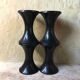 4 Original Black Tam Tam Stools by Henry Massonet