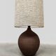 Vintage ceramic table lamp XL 'earth tones'