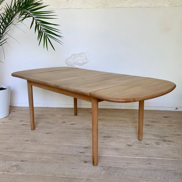 Table basse scandinave chêne massif Hans Wegner