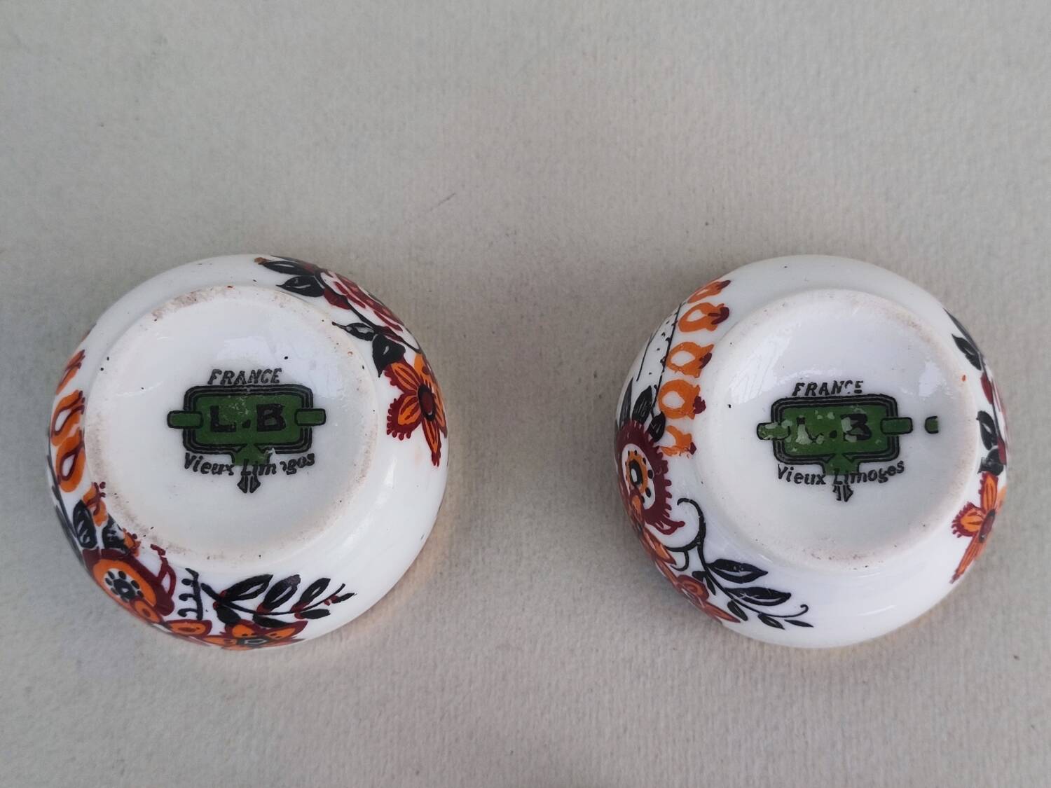 Limoges salt and pepper set