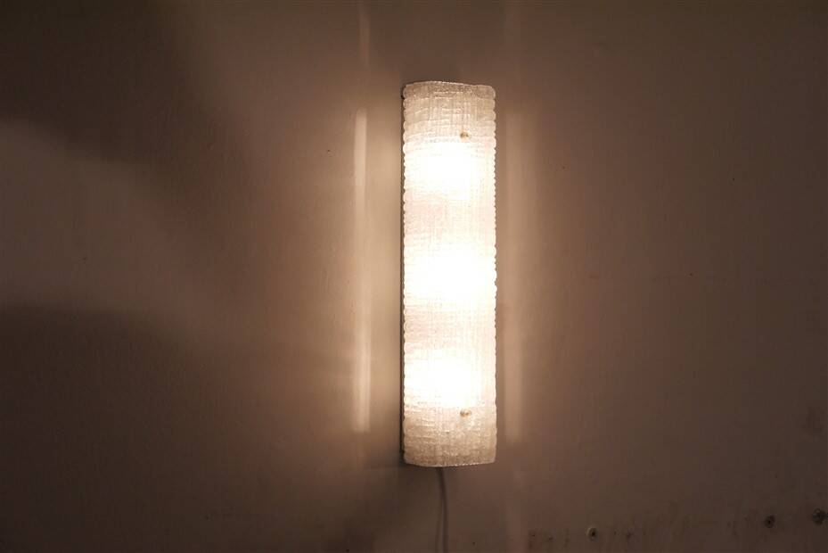 Glass wall lamp by Muller & Zimmer 1970
