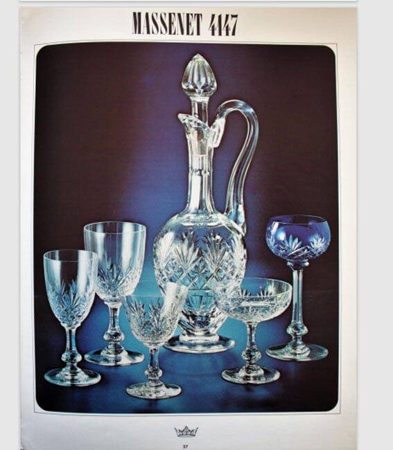 Massenet wine carafe in Saint-Louis cut crystal size 4147 H35