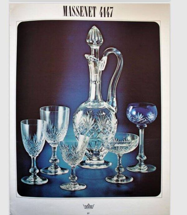 Carafe à vin Massenet en cristal taillé Saint-Louis taille 4147 H35