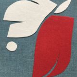 Three birds in a blue sky