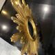 Large witch's eye sun mirror dia 52cm curved vintage 1960