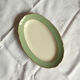 Serving dish oval Villeroy and Boch green and gold border