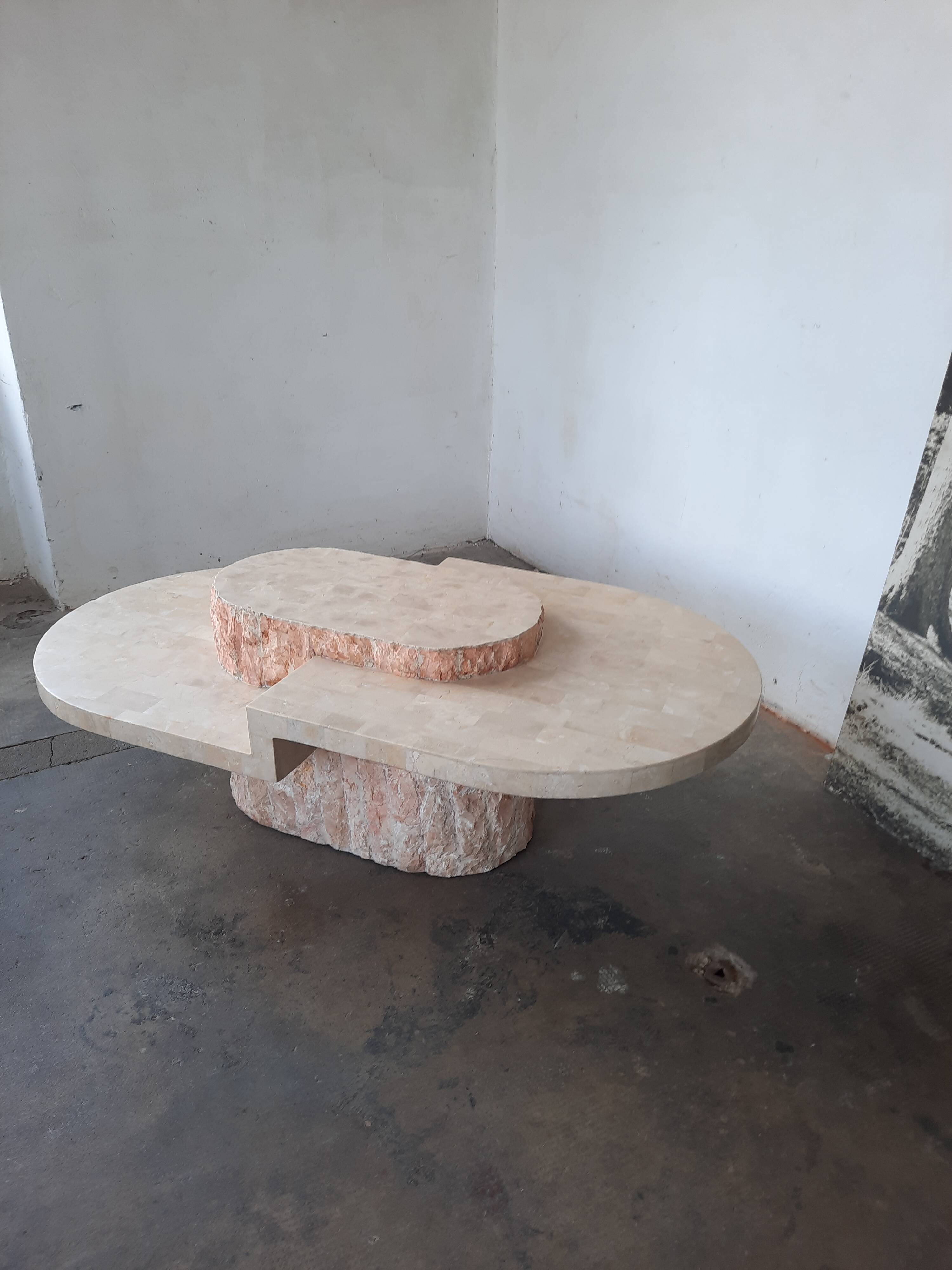 Magnussen Ponte Travertine Veneer Coffee Table