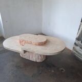 Table basse placage de travertin Magnussen Ponte