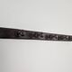 Antique turned wooden coat rack with 6 hooks, rustic spirit.