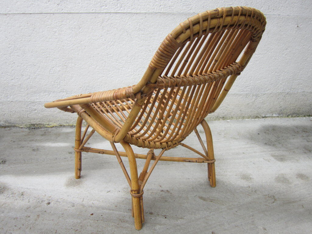 Rattan armchair 60s