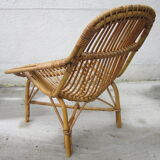 Rattan armchair 60s