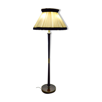 1950's floor lamp in mahogany and brass