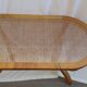 Coffee table from Réunion Island, tamarind wood and rattan.