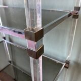 70s shelf in plexiglas and smoked glass
