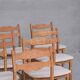 Set of 8 Oak Mid-Century Danish Dining Chairs attr. to Henning Kjaernulf