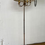 Lampadaire tripode en laiton vintage