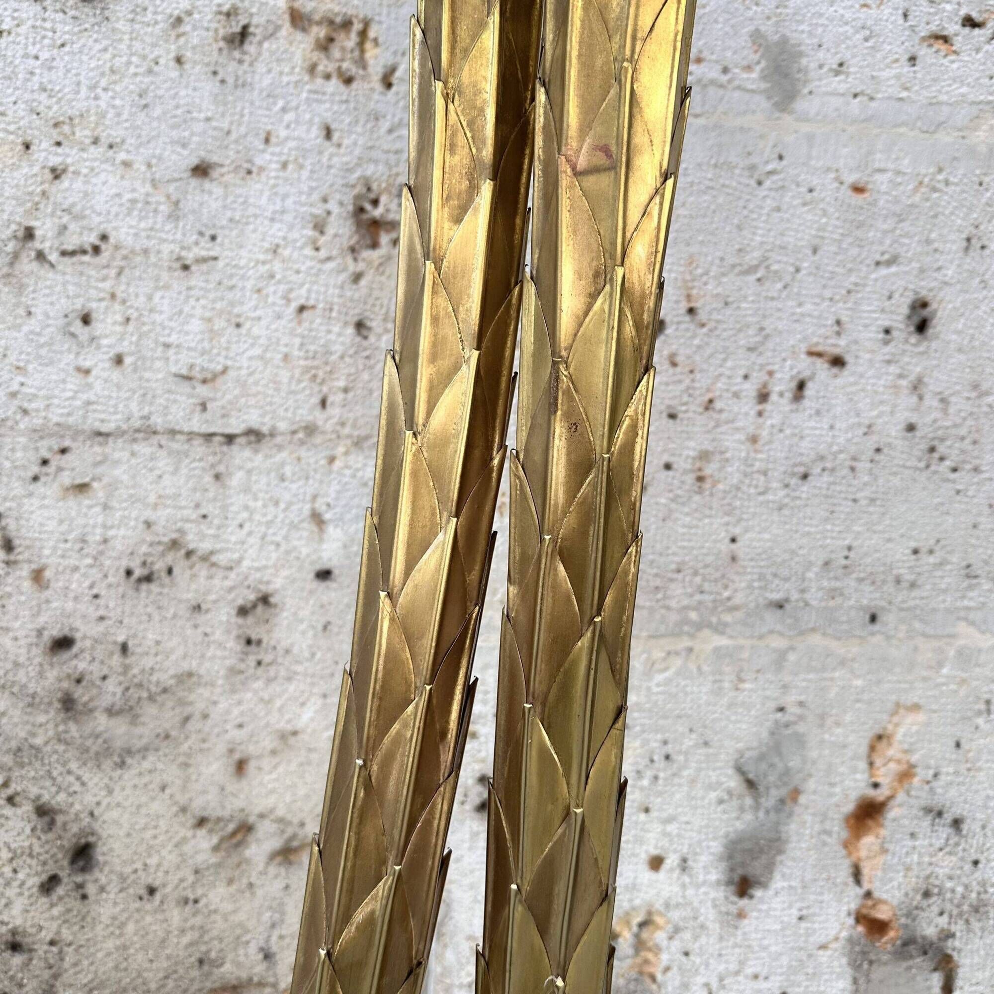 "Palm Trees" floor lamp, Christian Techoueyres for Maison Jansen, gilded brass, 1970s – France