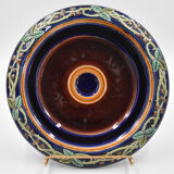 Cover-pot decor of murals in majolica Sarreguemines Majolica earthenware