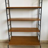 Vintage shelf in wood and wrought iron