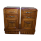 Pair of old bedside an cherry tree