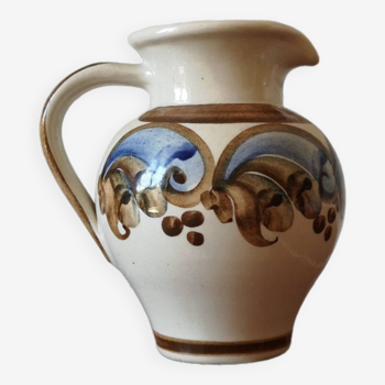 Pretty pitcher / vase oriental decor, vintage German ceramic Heyde Keramik