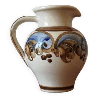 Pretty pitcher / vase oriental decor, vintage German ceramic Heyde Keramik