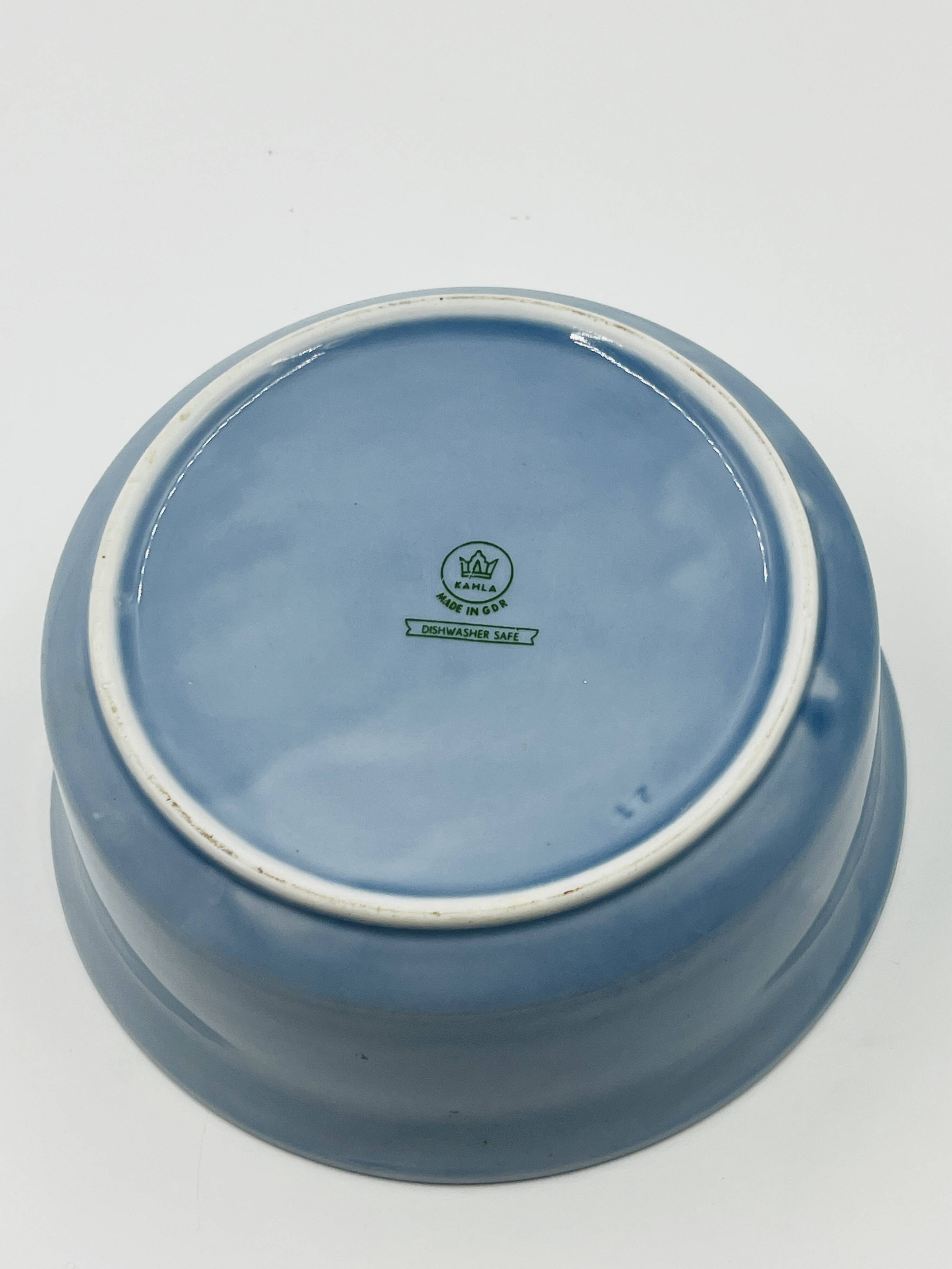 Saladier en porcelaine Bleu Saxe Kahla GDR